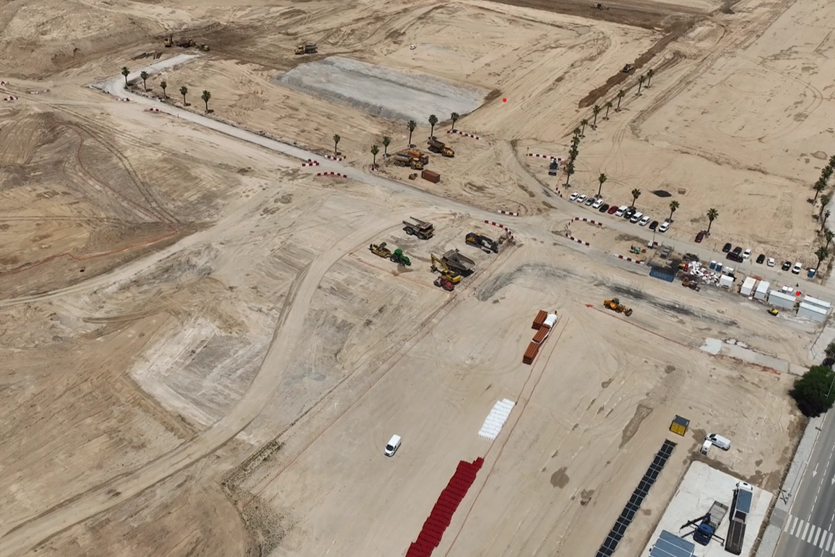 Las obras en la parcela de Valdebebas en MADRING