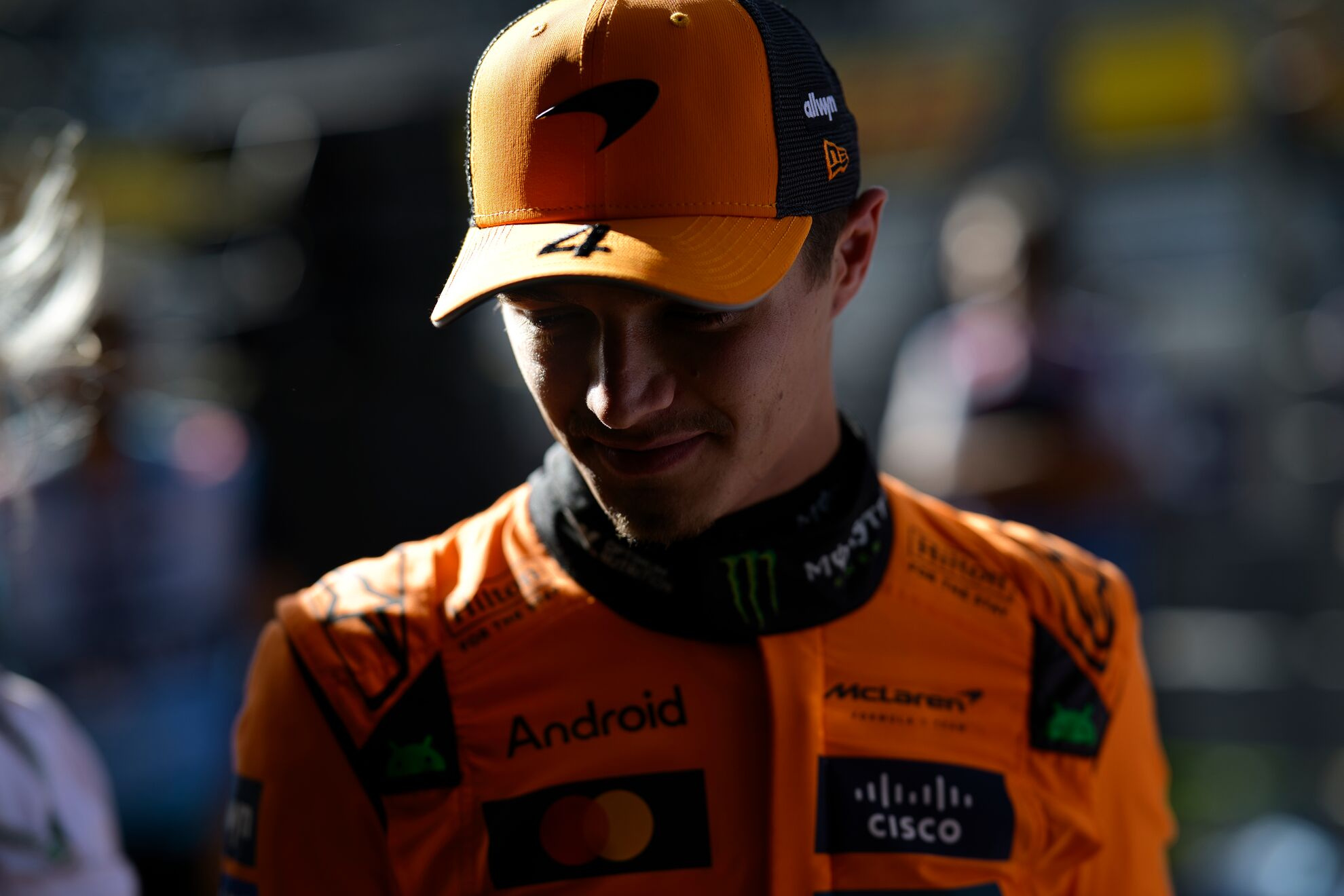 Lando Norris pensativo