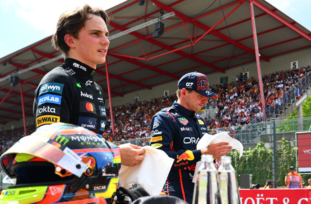 Max y Piastri tras la carrera al sprint