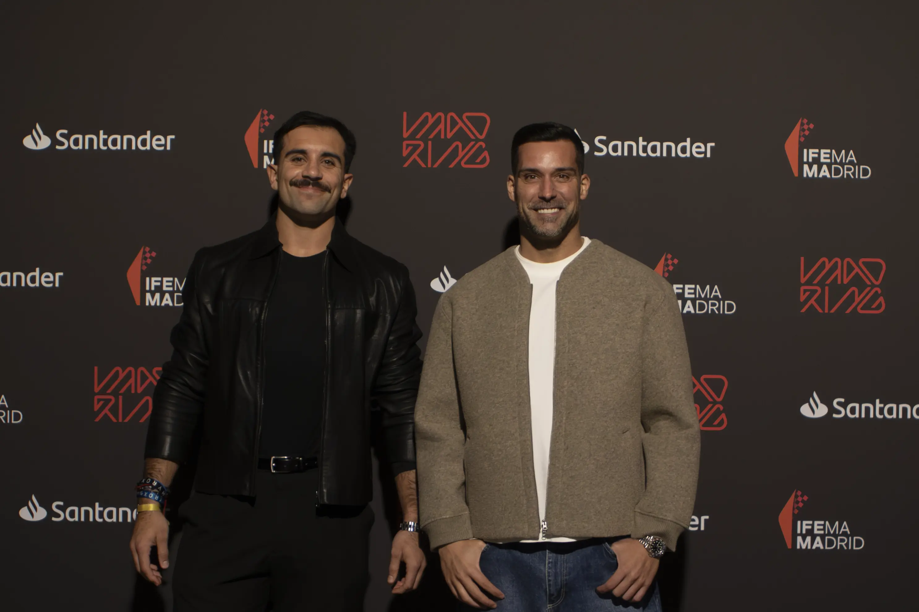 Two man posing at the photocall at the MËSTIZA festival in MADRING